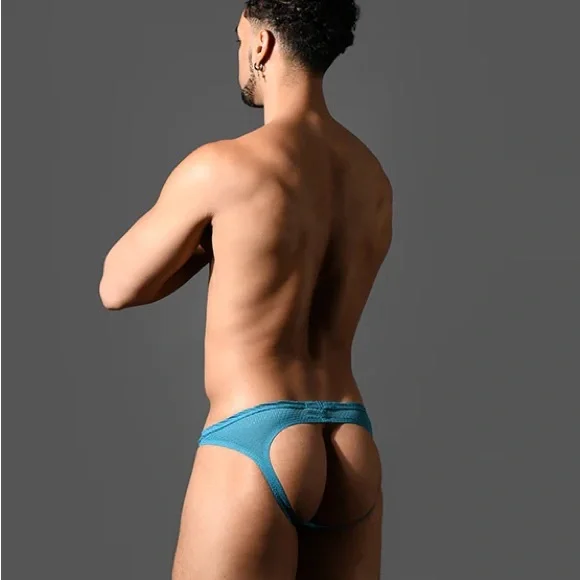 Andrew Christian Blue Textured Jockstrap - Picture 6 of 6